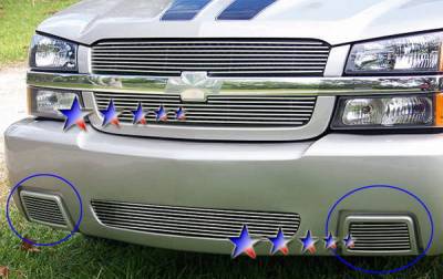 Chevrolet Silverado APS Billet Grille - Side - 2PC - Bumper - Stainless Steel - C85305S