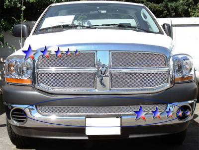 Dodge Ram APS Wire Mesh Grille - Bumper - Stainless Steel - D75375T