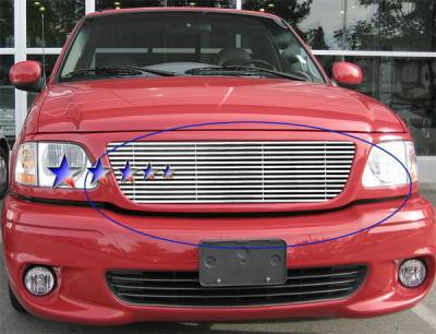 Ford F150 APS Phat Grille - Honeycomb Style without Logo Opening - Upper - Stainless Steel - F65712T