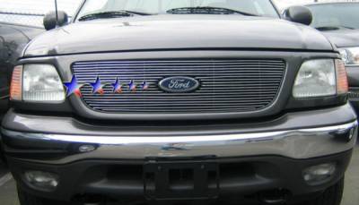 Ford F150 APS Billet Grille - Honeycomb Style with Logo Opening - Upper - Aluminum - F65722A