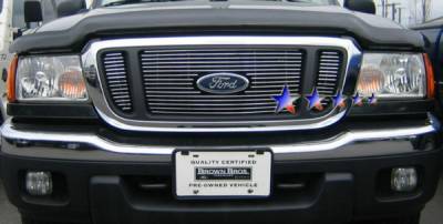 Ford Ranger APS Billet Grille - with Logo Opening - Upper - Aluminum - F65736A