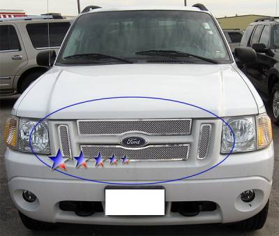 Ford Explorer APS Wire Mesh Grille - Upper - Stainless Steel - F75323T