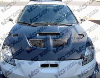 Toyota Celica VIS Racing EVO Black Carbon Fiber Hood - 00TYCEL2DEV-010C