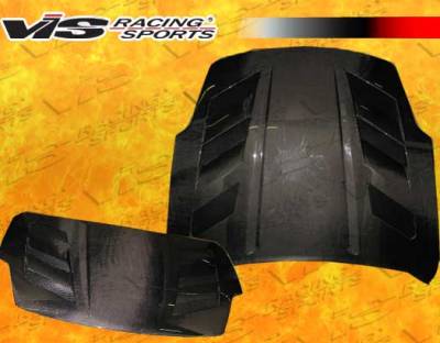 Nissan 350Z VIS Racing AMS Black Carbon Fiber Hood - 03NS3502DAMS-010C