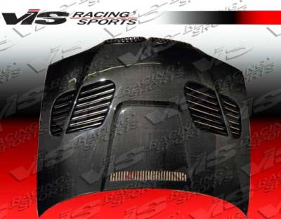 BMW 3 Series 2DR VIS Racing GTR Black Carbon Fiber Hood - 04BME462DGTR-010C