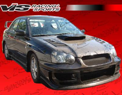 Subaru WRX VIS Racing Tracer Black Carbon Fiber Hood - 04SBWRX4DTRA-010C