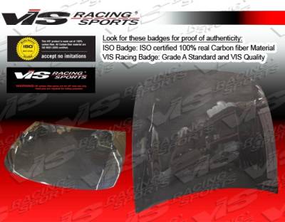 Lexus IS VIS Racing OEM Black Carbon Fiber Hood - 06LXIS34DOE-010C