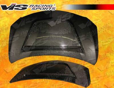 Toyota Corolla VIS Racing V Line Black Carbon Fiber Hood - 09TYCOR4DVL-010C