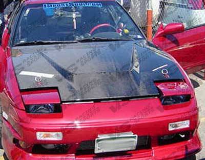 Nissan 240SX VIS Racing Invader Black Carbon Fiber Hood - 89NS2402DVS-010C