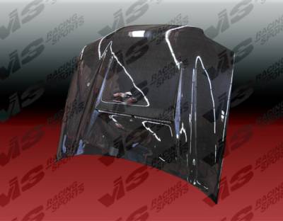 Honda Civic 2DR VIS Racing N-1 Black Carbon Fiber Hood - 92HDCVC2DN1-010C