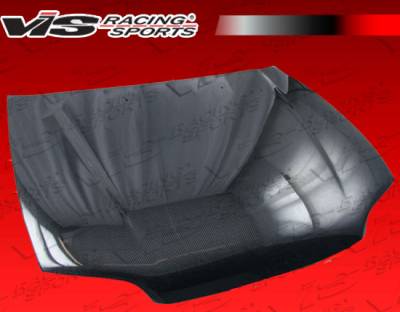 Honda Civic 2DR VIS Racing OEM Black Carbon Fiber Hood - 92HDCVC2DOE-010C