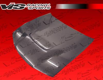 Nissan 240SX VIS Racing JS Black Carbon Fiber Hood - 97NS2402DJS-010C