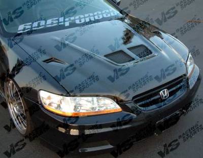 Honda Accord 2DR VIS Racing EVO Black Carbon Fiber Hood - 98HDACC2DEV-010C