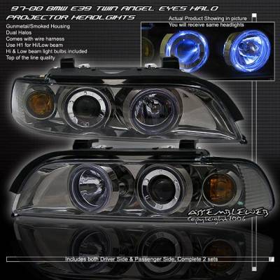 Smoked Dual Halo Projector Headlights