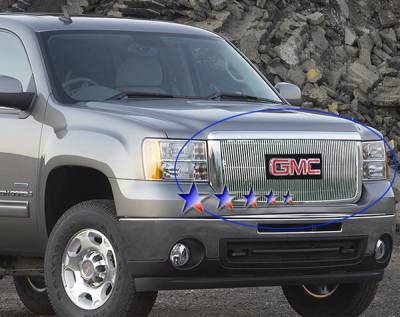 GMC Sierra APS Billet Grille - with Logo Opening - Upper - Aluminum - G66516V