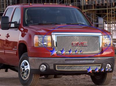 GMC Sierra APS Wire Mesh Grille - without Logo Opening - Upper - Stainless Steel - G76475T