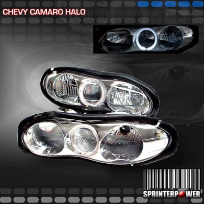 Chrome Diamond Halo Headlights