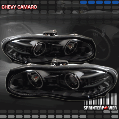 Black LED Halo Headlights Headlights