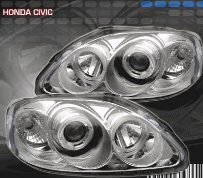 JDM Style Chrome Halo Pro Headlights