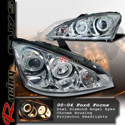 Chrome Diamond Angel Eyes Headlights