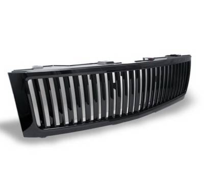 Chevrolet Silverado 4CarOption Front Hood Grille - GRZV-SLV0708-BK