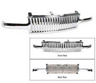 Chevrolet Silverado 4CarOption Front Hood Grille - GRZV-SLV9902-CM