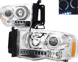 Chrome Dual Halo LED Pro Headlights