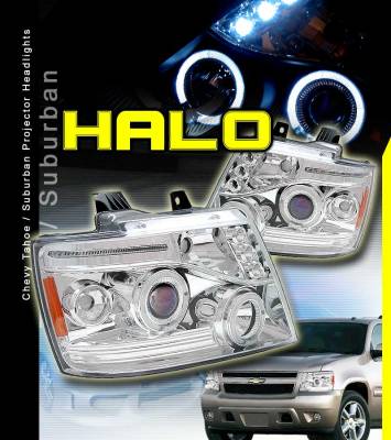 Chrome LED Halo Pro Headlights