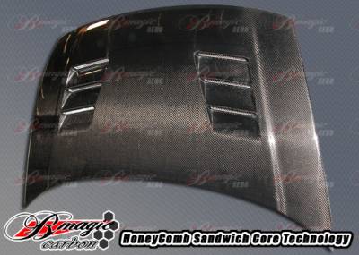 Honda Civic AIT Racing R1 Style Carbon Fiber Hood - HC06BMR1SCFH2