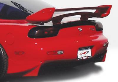 Mazda RX-7 Wings West Aggressor Rear Spat Set - Fiberglass - 2PC - 490145