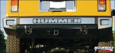 Hummer H3 RealWheels Rear Bumper Letter Trim - Polished Stainless Steel - 1PC - RW106-1-H3T