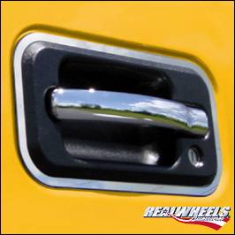 Hummer H3 RealWheels Door Handle Trim - Polished Stainless Steel - 5PC - RW122-1-A0103