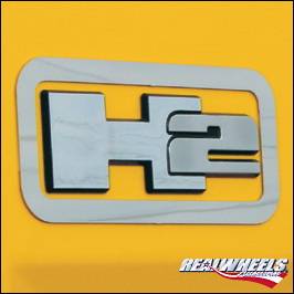 Hummer H2 RealWheels Logo Trim Bezels - Polished Stainless Steel - Pair - RW126-1-A0102