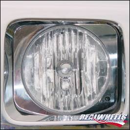 Hummer H2 RealWheels Head Light Trim - Polished Stainless Steel - Pair - RW128-1-A0102