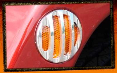 Jeep Wrangler RealWheels Side Marker Light Trim - Billet Aluminum - Pair - RW207-1-J