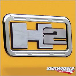 Hummer H2 RealWheels Logo Trim - Billet Aluminum - Pair - RW220-1-A0102