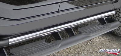 Hummer H2 RealWheels Upper Tube - Facade Only - Polished Stainless Steel - Pair - RW400-1-A0102