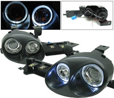 Dodge Neon 4 Car Option Ralli-Style Halo Projector Headlights - LH-DN95P