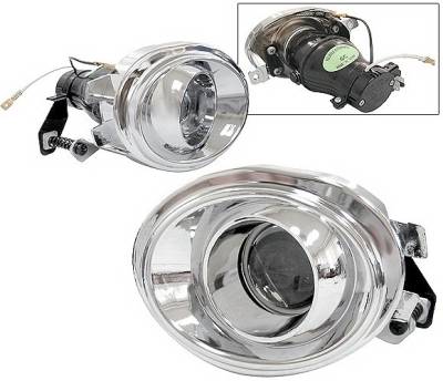 BMW 3 Series 4 Car Option Projector Fog Light Kit - Kit Chrome - LHF-BE46P