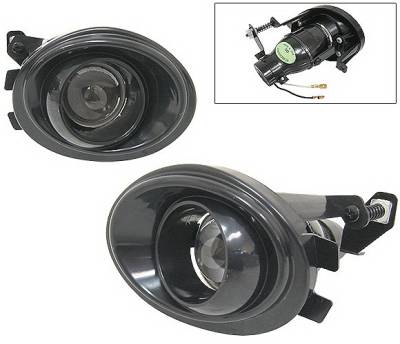 BMW 3 Series 4 Car Option Projector Fog Light Kit - Kit Black - LHF-BE46PJB