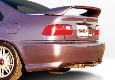 Honda Civic 2DR Wings West W-Type Rear Bumper Cover - Fiberglass - 490070