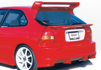 Honda Civic HB Wings West GSR Style Rear Bumper Cover - Fiberglass - 490180