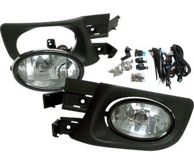 Honda Accord 4DR 4 Car Option Fog Light Kit - Clear - LHF-HA034