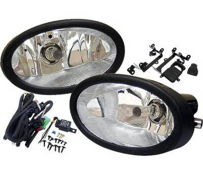 Honda Civic 2DR 4 Car Option Fog Light Kit - Clear - LHF-HC062C