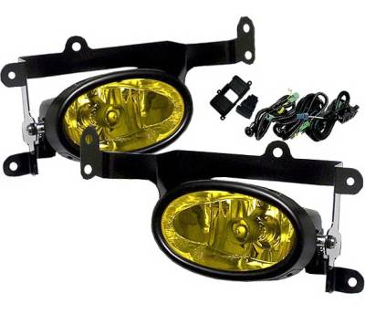 Honda Civic 2DR 4 Car Option Fog Light Kit - Yellow - LHF-HC062-YL