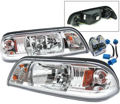 Ford Mustang 4 Car Option Headlights - Chrome - 1PC - LH-FM87C-YD