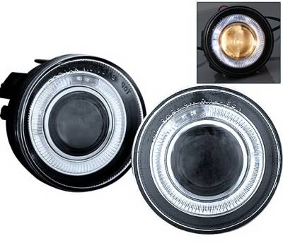 Dodge Dakota 4 Car Option Halo Projector Fog Light Kit - Clear - LHFP-DD01C-WJ