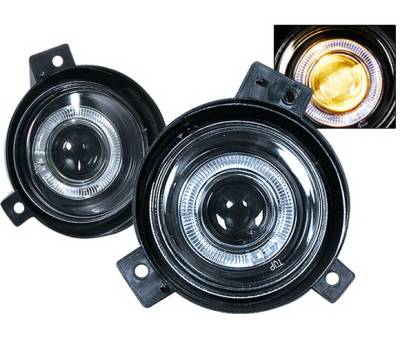 Ford Ranger 4 Car Option Halo Projector Fog Light Kit - Clear - LHFP-FR01C-WJ