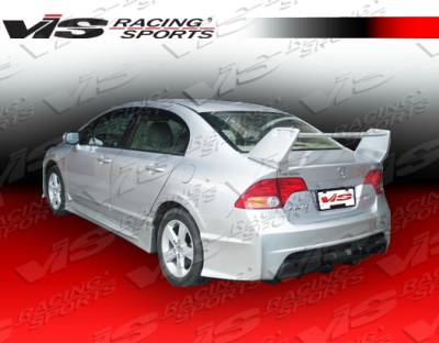 Honda Civic 4DR VIS Racing Techno R-2 Rear Bumper - 06HDCVC4DTNR2-002