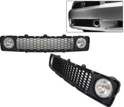 Scion tC 4 Car Option Grille with Fog Light Kit - Clear Halo - LHF-TS003